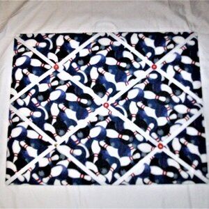 NEW handmade bowling pins balls pattern memo photo bulletin board 16" X 20"